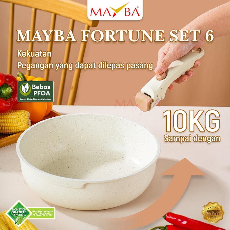 Mayba Fortune 6 Pcs Detachable Granite Pan 4