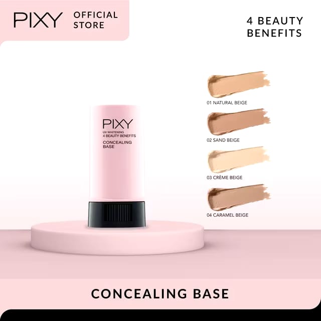 Mandom Indonesia PIXY Concealing Base 4 Beauty Benefits 103W Creme Beige