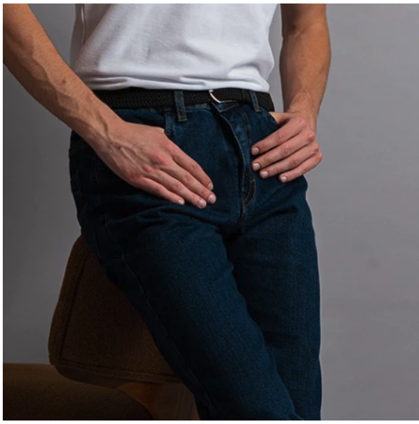 Houseofcuff Celana Jeans Reguler Fit Pria Panjang Denim Jeans Biru Gelap 2