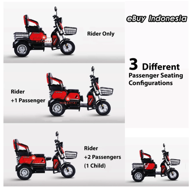  e-Buy Sepeda Roda Tiga Listrik N0292