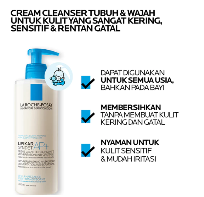 L’Oréal La Roche-Posay Lipikar Syndet AP+ Cream Cleanser