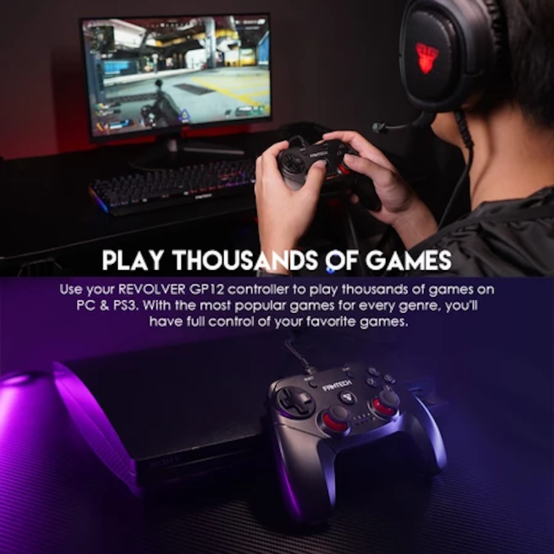REVOLVER GP12 Gaming Controller Gamepad Joystick USB 5