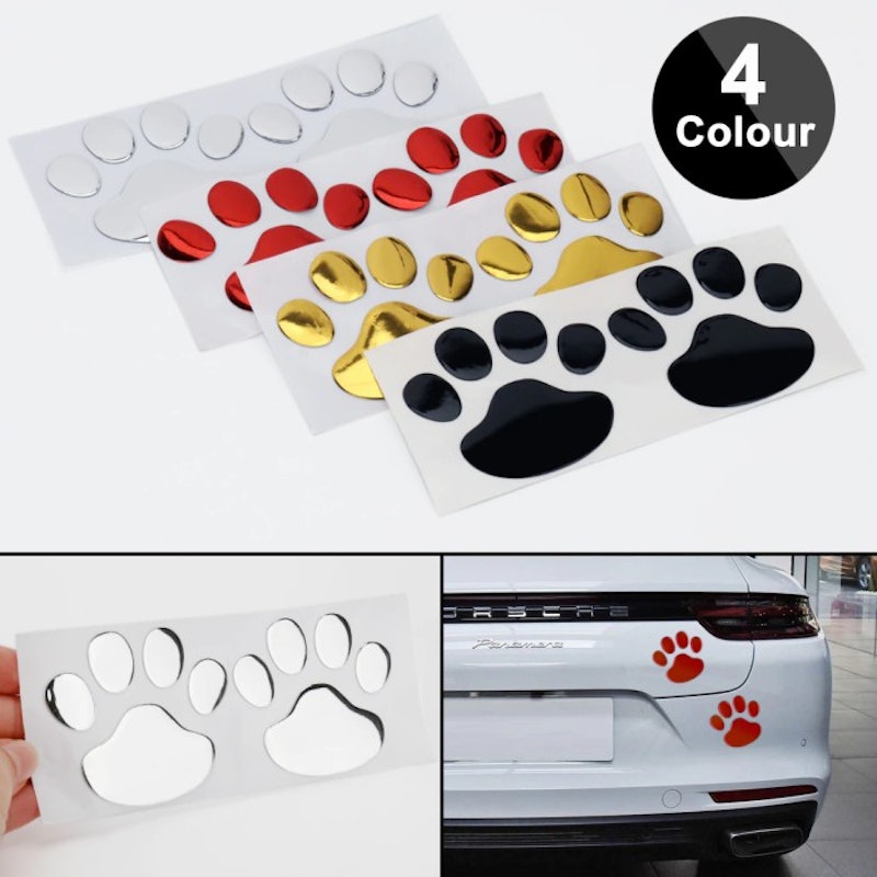 Stiker Mobil 3D Timbul Jejak Kaki Anjing 2