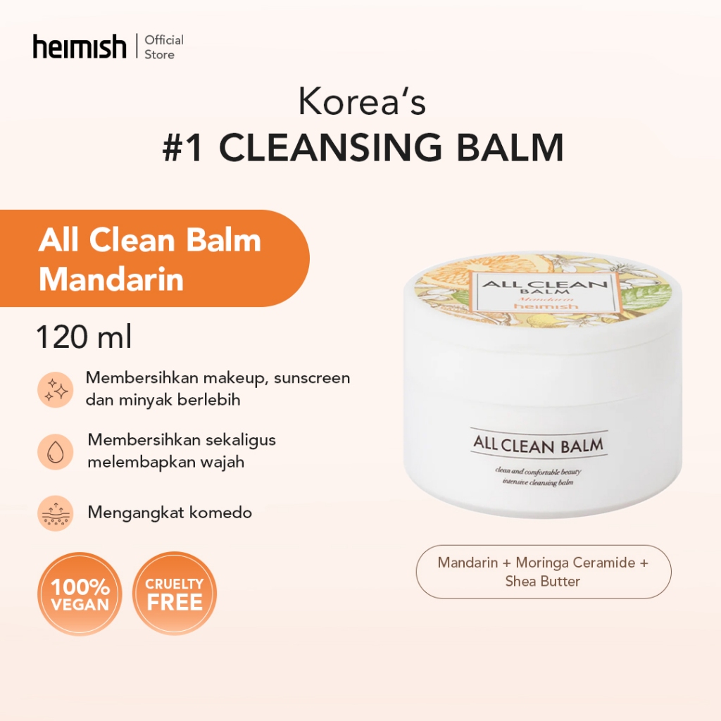 Oneand HEIMISH All Clean Balm Mandarin
