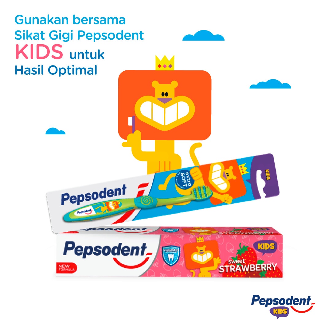 Pasta Gigi Anak Pepsodent Sweet Strawberry