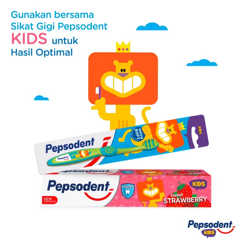 Pasta Gigi Anak Pepsodent Sweet Strawberry 4