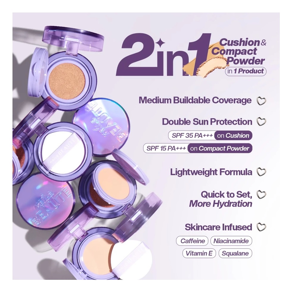 Multi Indocitra Kaila Beauté 2 in 1 Dew Matte Everyday Cushion Vanilla