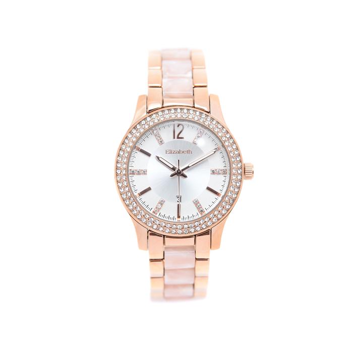 Elizabeth Jam Tangan Wanita Marble Strap ｜ 2201-0706