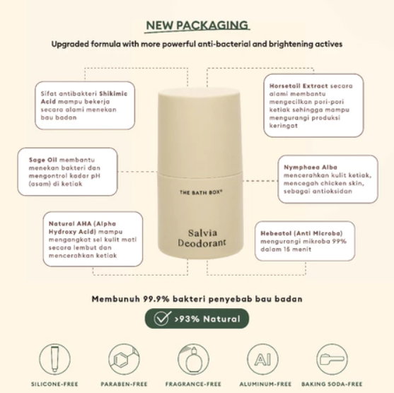 Mitra Kreasi Natural THE BATH BOX® Salvia Deodorant
