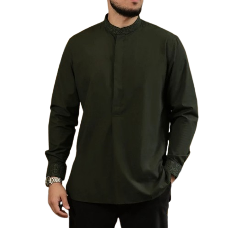 CUTOFF Ashraf Collarless Shirt 1