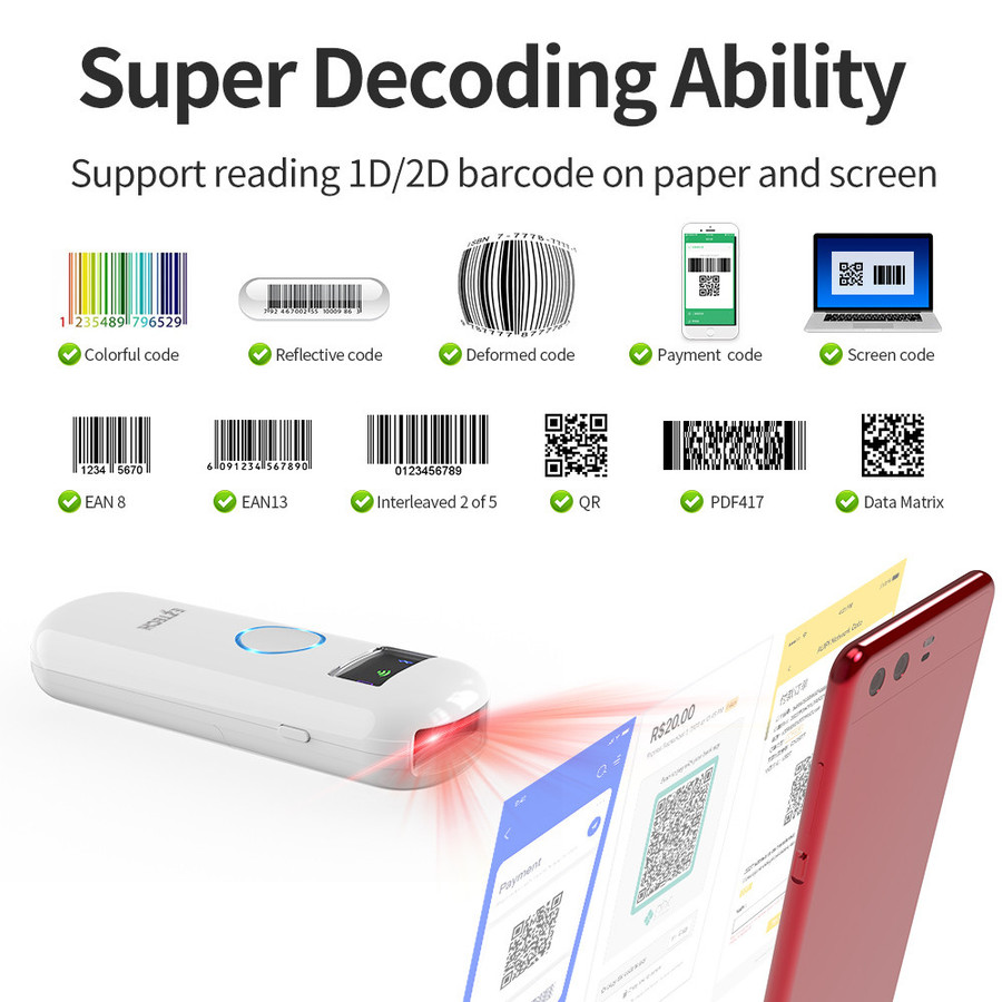  EZTECH Scanner Mini Portable 2D
