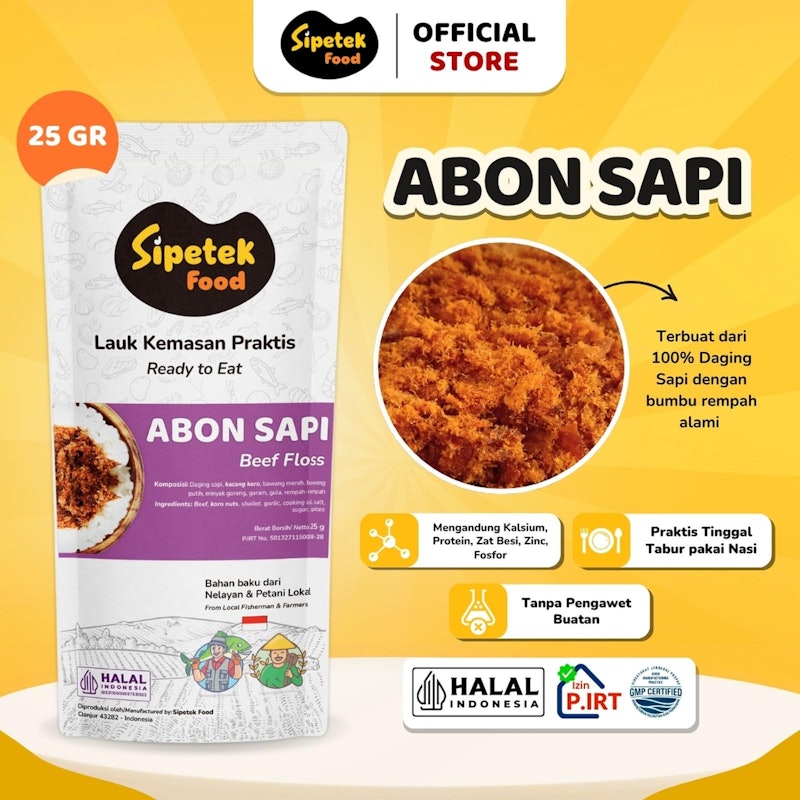 Sipetek Food Abon Daging Sapi Asli Original 2