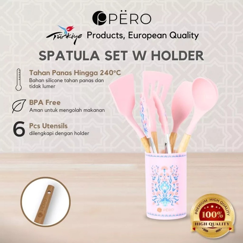Pero Spatula Set with Holder 2