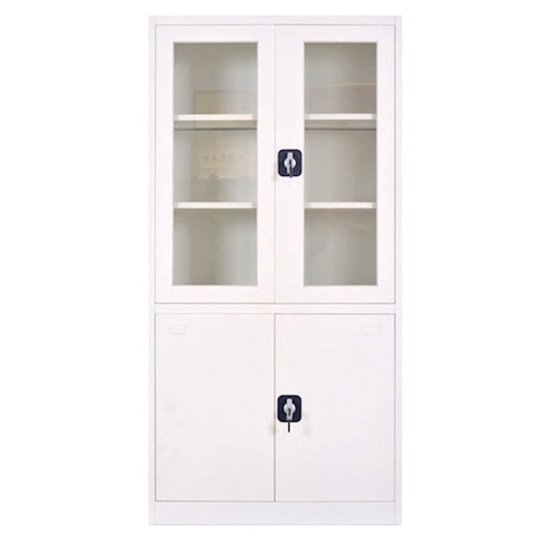 Lemari Arsip New Youri with Glass Door Metal 1