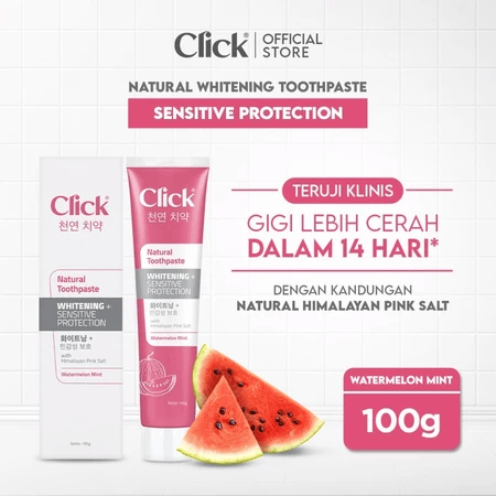 Kino Indonesia Click Natural Toothpaste Whitening + Sensitive Protection 