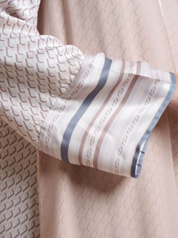 Bersama Zatta Jaya Elzatta Abaya Gamis Set Jilbab Segiempat Motif Monogram