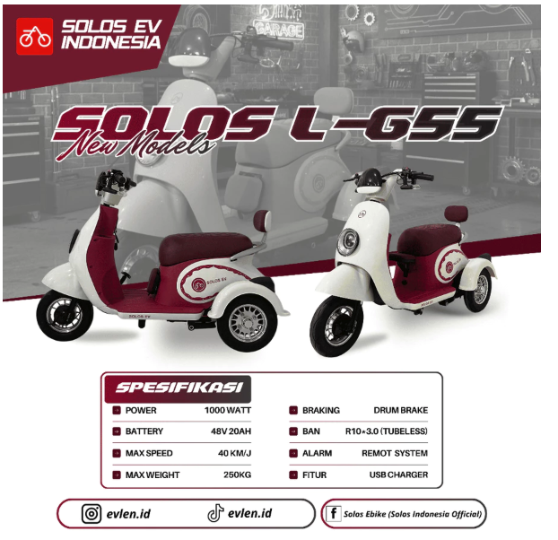 Solos Bikes Solos Sepeda Listrik Roda 3  LG55