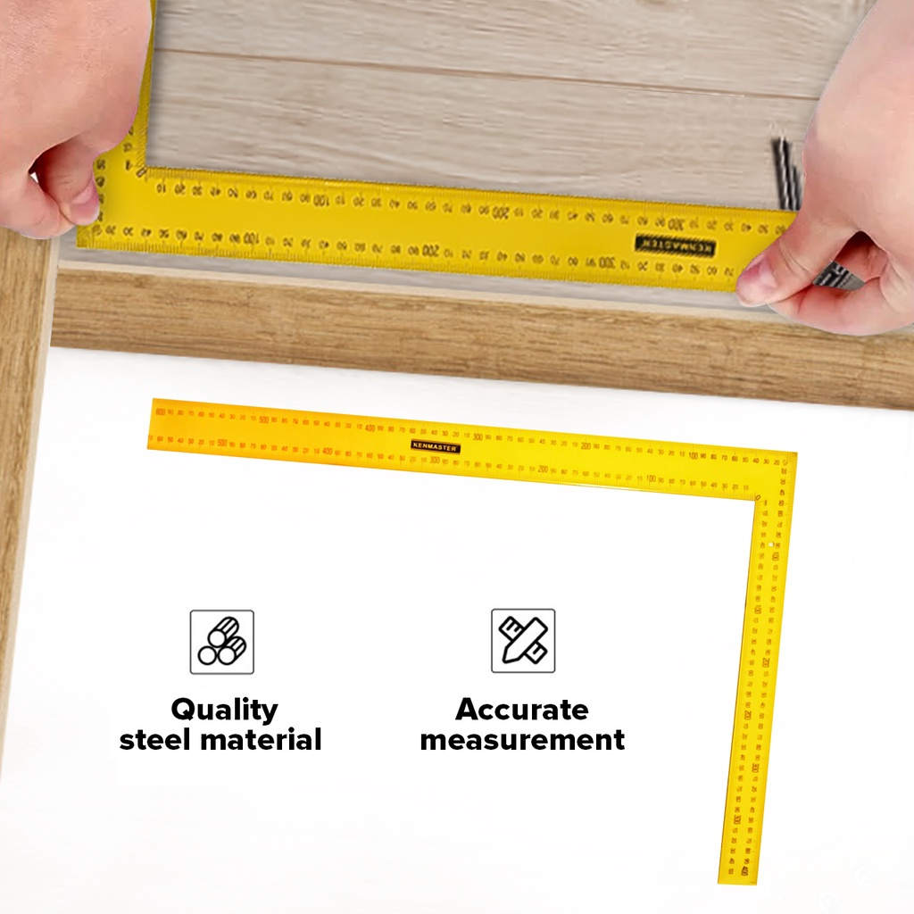 Viva Tehnik Mandiri Kenmaster Penggaris Siku Baja PENG012