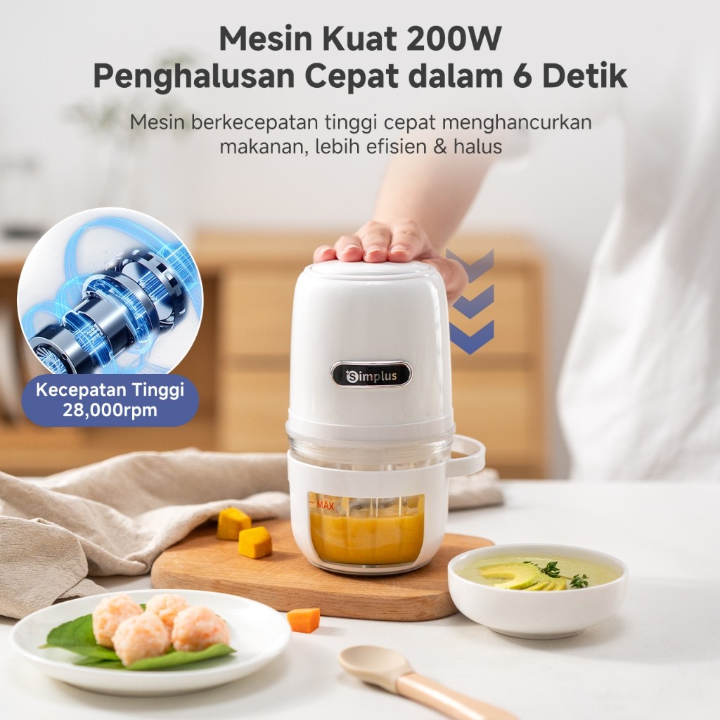 Yaoyao Indonesia Info Tech Simplus Blender Penghalus Multifungsi BZF03