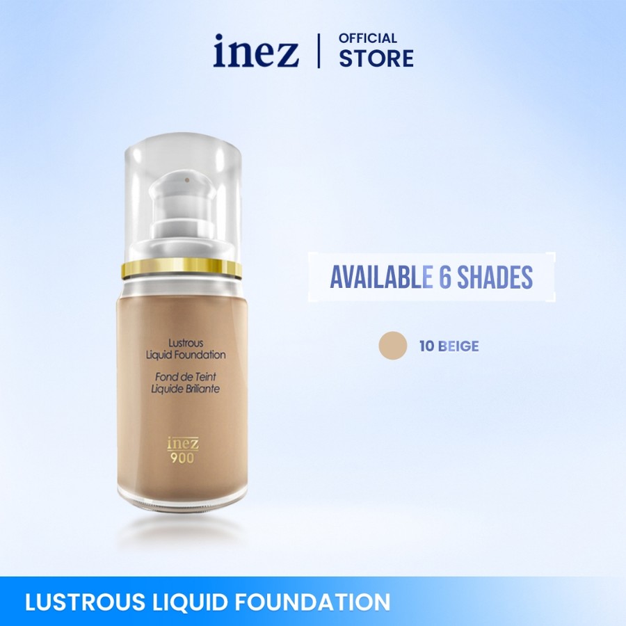  Kosmetikatama Super Indah Inez Cosmetics Lustrous Liquid Foundation Beige (10)