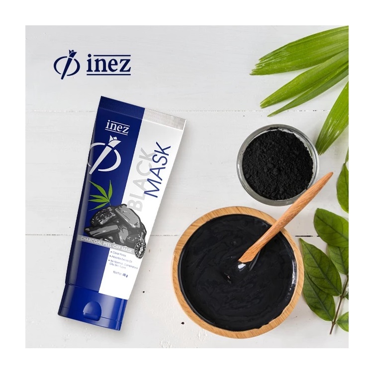 Kosmetikatama Super Indah Inez Cosmetics Black Mask Charcoal Peel-Off Mask