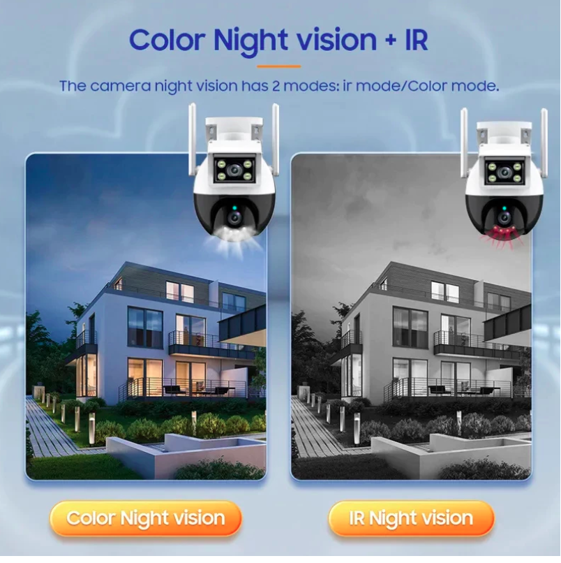 Upin Masa Depan Eyesec CCTV Outdoor Wi-Fi IP Camera 360° PTZ 6MP Q16-2L