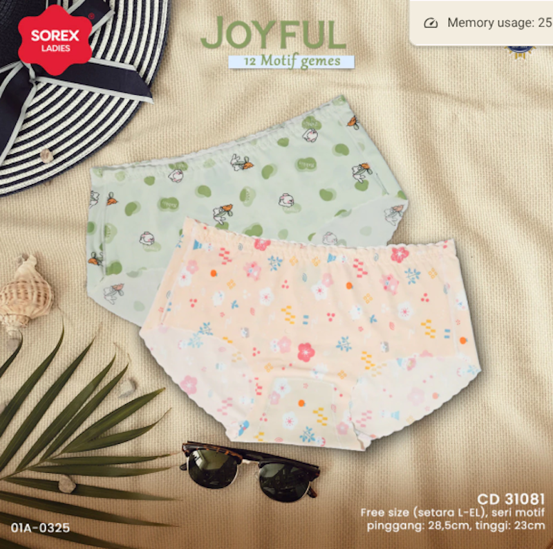 Sorex Celana Dalam Joyful Printing Flower 3
