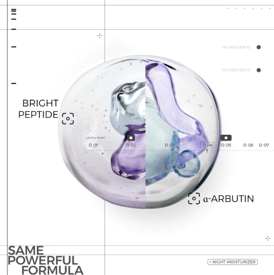 Paragon Technology and Innovation Wardah Crystal Secret α-Arbutin Bright-Peptide Night Moisturizer