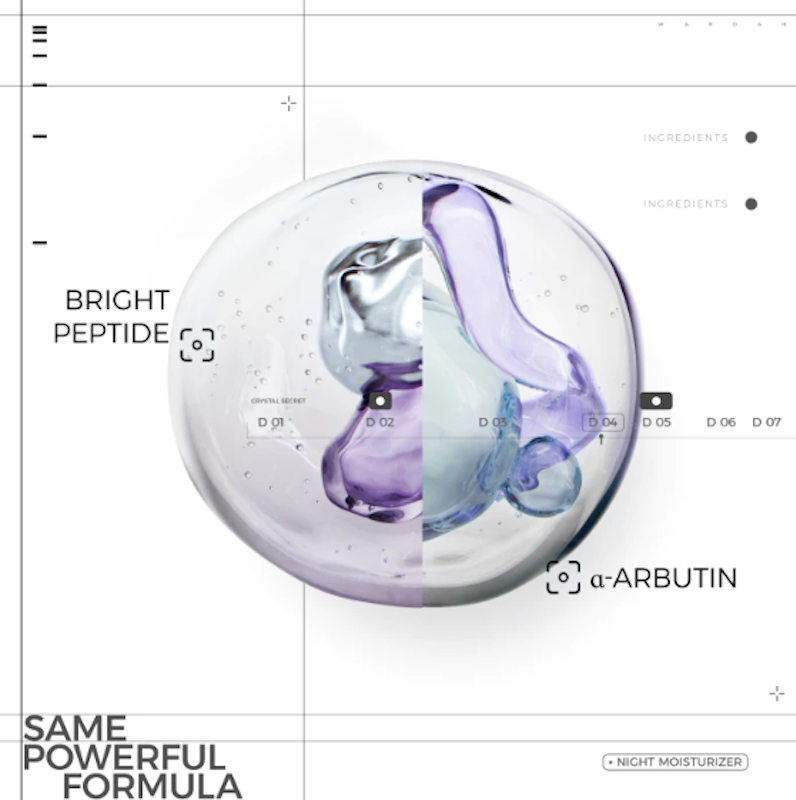 Crystal Secret α-Arbutin Bright-Peptide Night Moisturizer 5