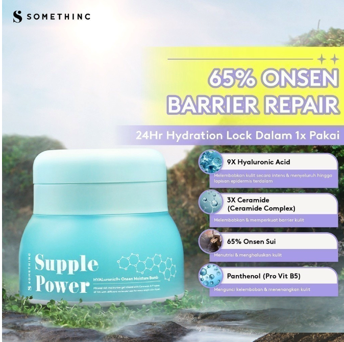 Royal Pesona Indonesia SOMETHINC Supple Power Hyaluronic9+ Onsen Moisture Bomb Gel