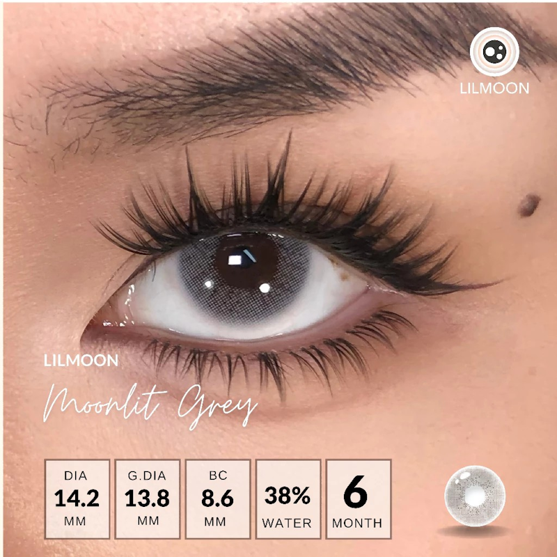 Lilmoon Softlens -8.00 Moonlit Grey 3