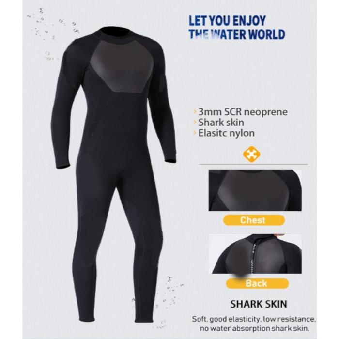 Shark Skin Wetsuit 3mm Pria/Wanita Scuba Diving 2