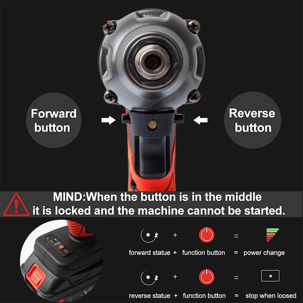 JLD Machinery J.LD Cordless Impact Wrench 13 mm 350 Nm