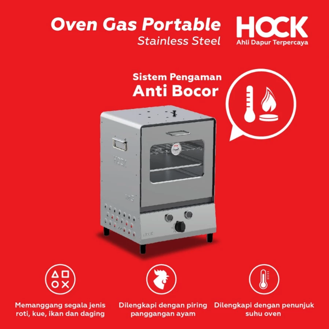 Hokinda Citralestari Hock Oven Gas Portable Stainless Steel HO-GS103