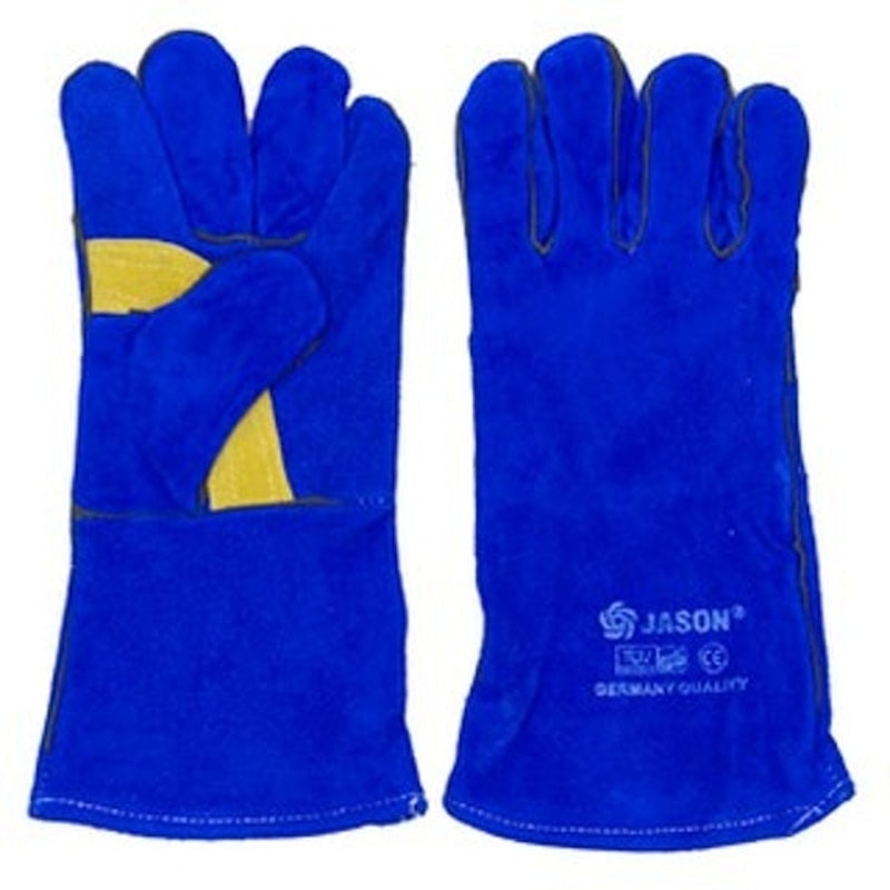 Sarung Tangan Las Kulit Warna Biru 1