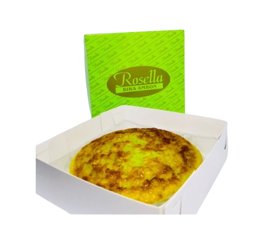 Rosella Bika Ambon Rasa Pandan Ukuran Kecil