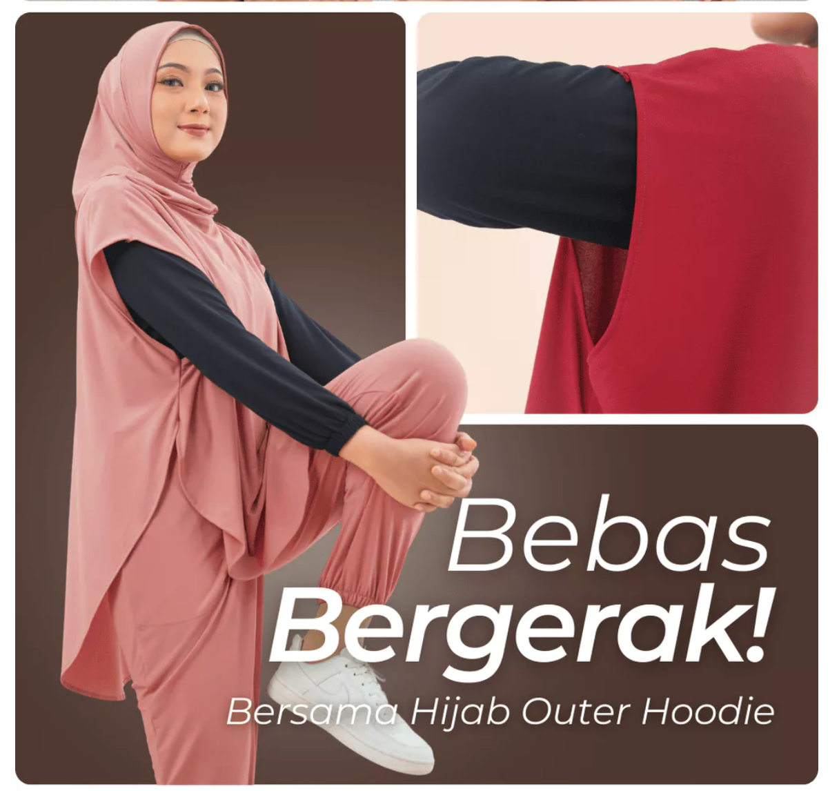  Helairindu Hijab Outer Hoodie