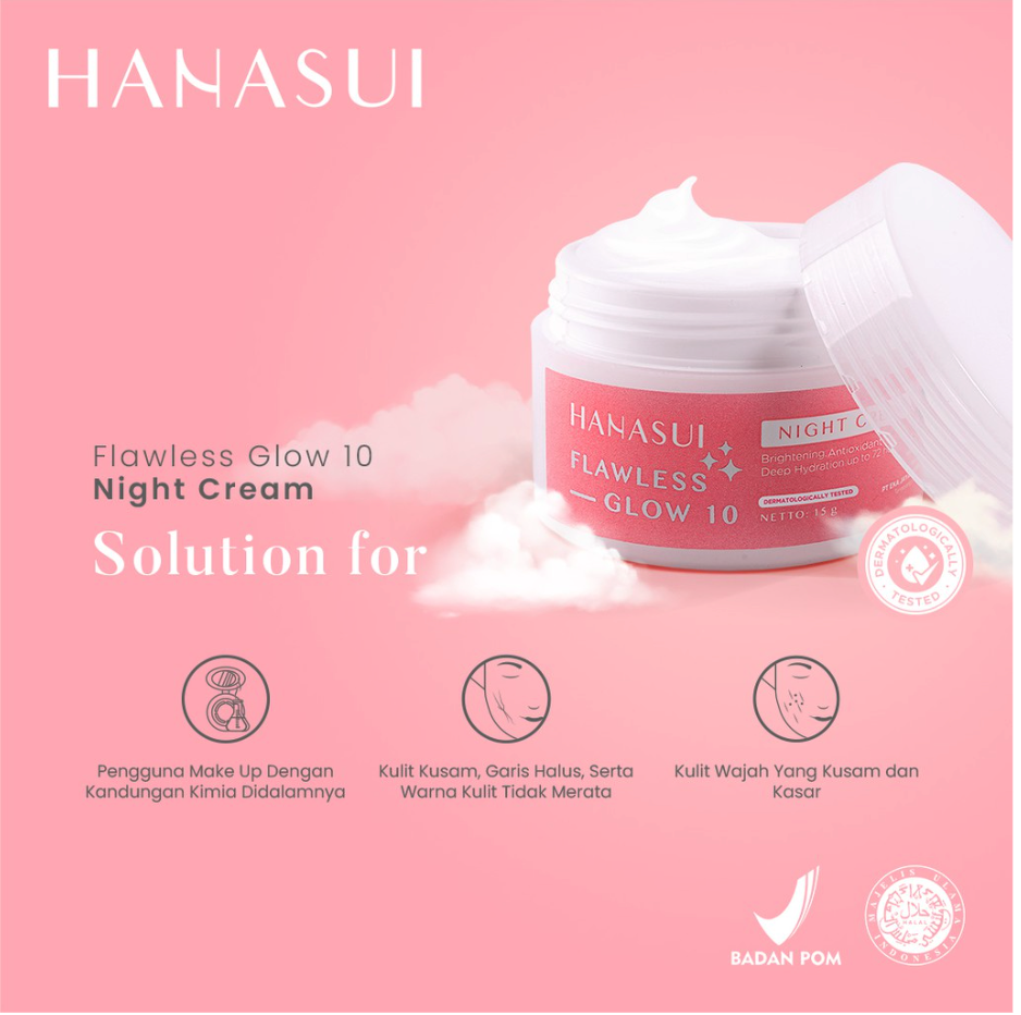 Eka Jaya Internasional Hanasui Flawless Glow 10 Night Cream
