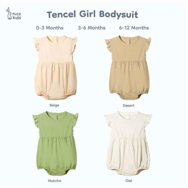  Nice Kids Tencel Girl Bodysuit