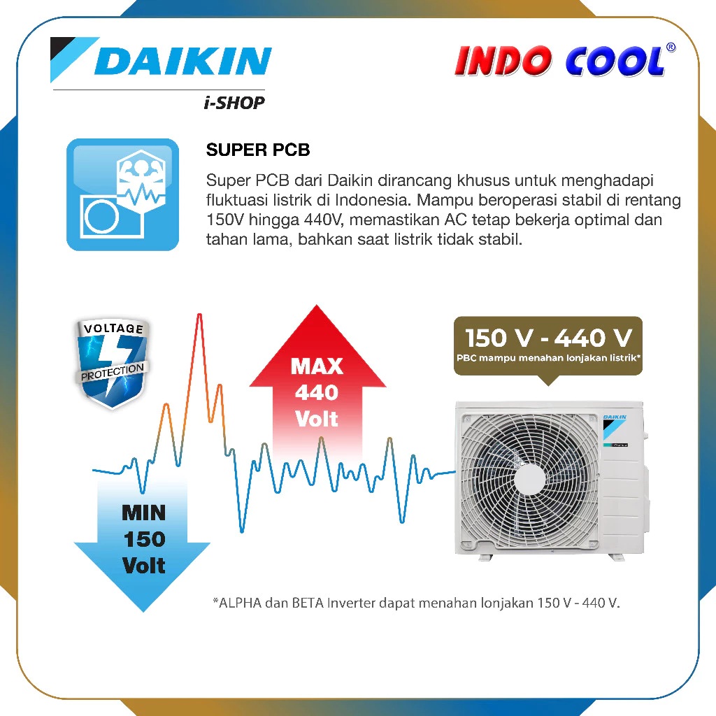 Daikin Airconditioning Indonesia Daikin AC Split BETA Inverter FTKE-Y Series 1.5 PK FTKE35YV14