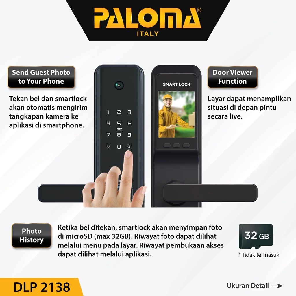 Paloma Hardware PALOMA Smart Lock Camera Door Viewer DLP 2138