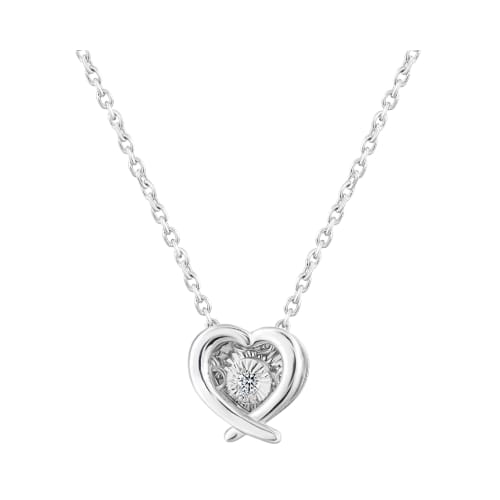 Belva Jewellery 1 Set Liontin Berlian & Kalung Italy Sweet Love