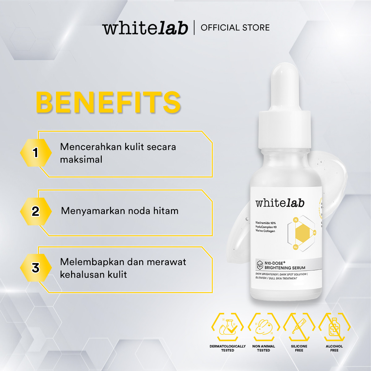 Natura Deca Kosmetika Whitelab N10-Dose+ Brightening Serum Niacinamide 10%