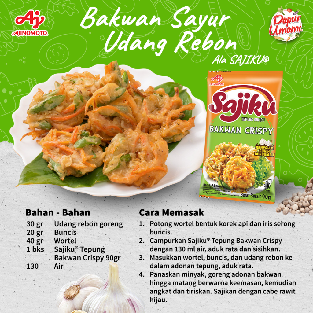 Ajinomoto Sajiku® Tepung Bumbu Bakwan Crispy