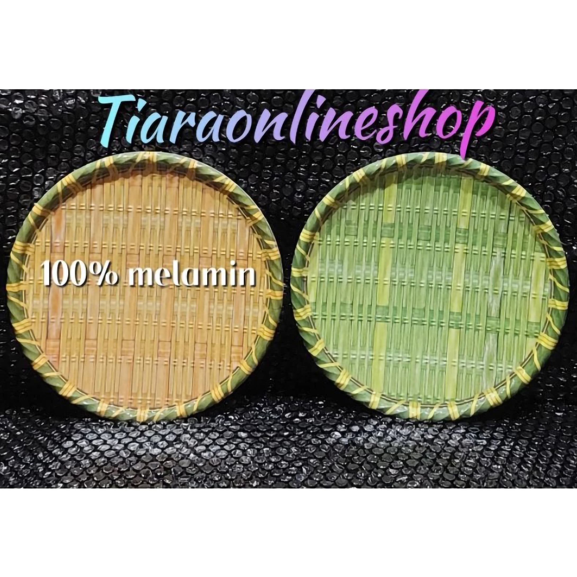 Rima Ribu Indonesia SINGA SINGI Piring Melamin Model Bambu 23 cm