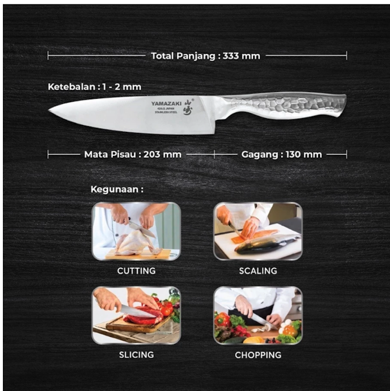 Bagus Yamazaki Chef Knife 8 inch 4