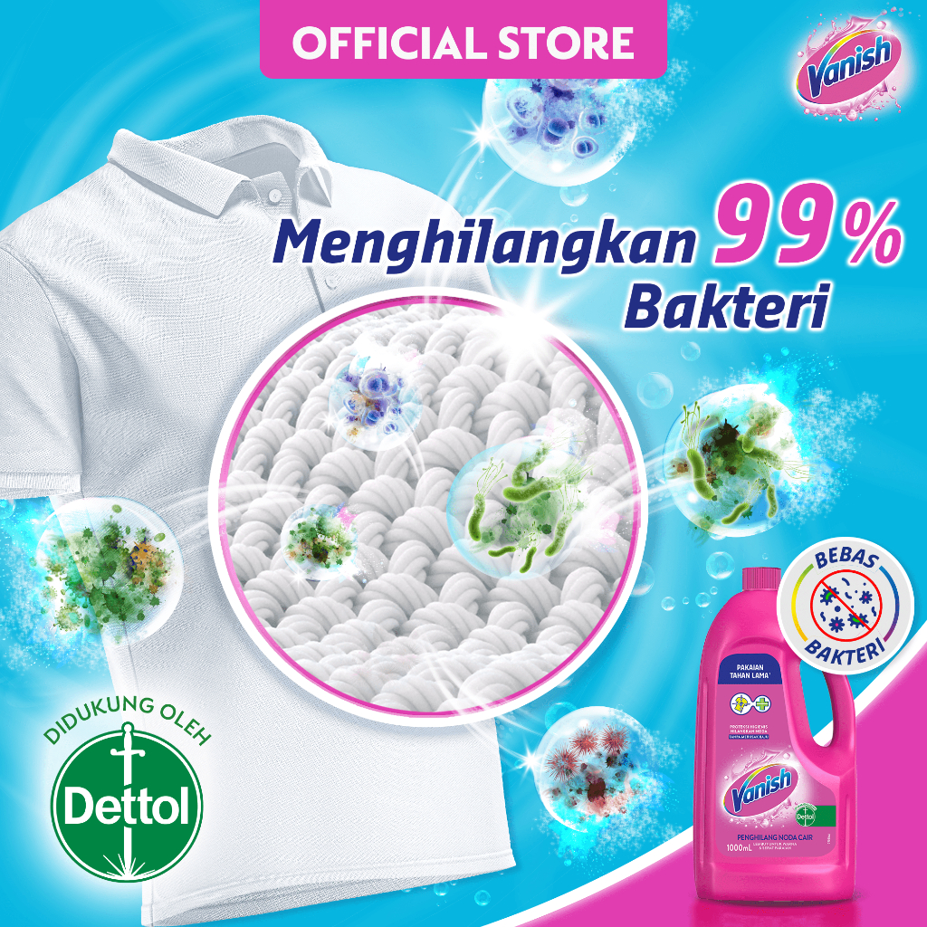 Reckitt Benckiser Vanish Penghilang Noda Cair Putih  Multifungsi Pouch