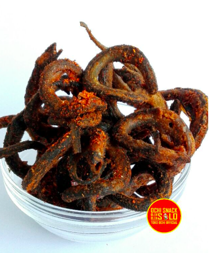 Ochi Snack Solo Kres Kress Keripik Belut Hitam Tanpa Tepung