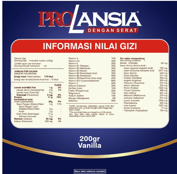 Mirota KSM ProLansia Rasa Vanilla