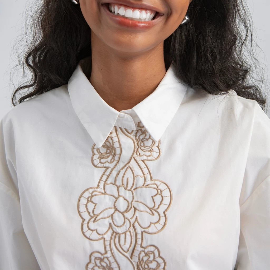 Cottonink Duo Kreasindo Cottonink Kemeja Embroidery Shazi